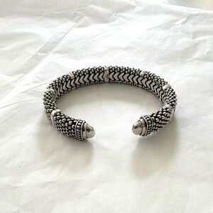 LAGOS Signature Caviar Versa Torque Cuff Sterling Silver Bracelet